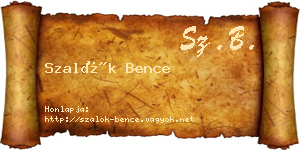 Szalók Bence névjegykártya